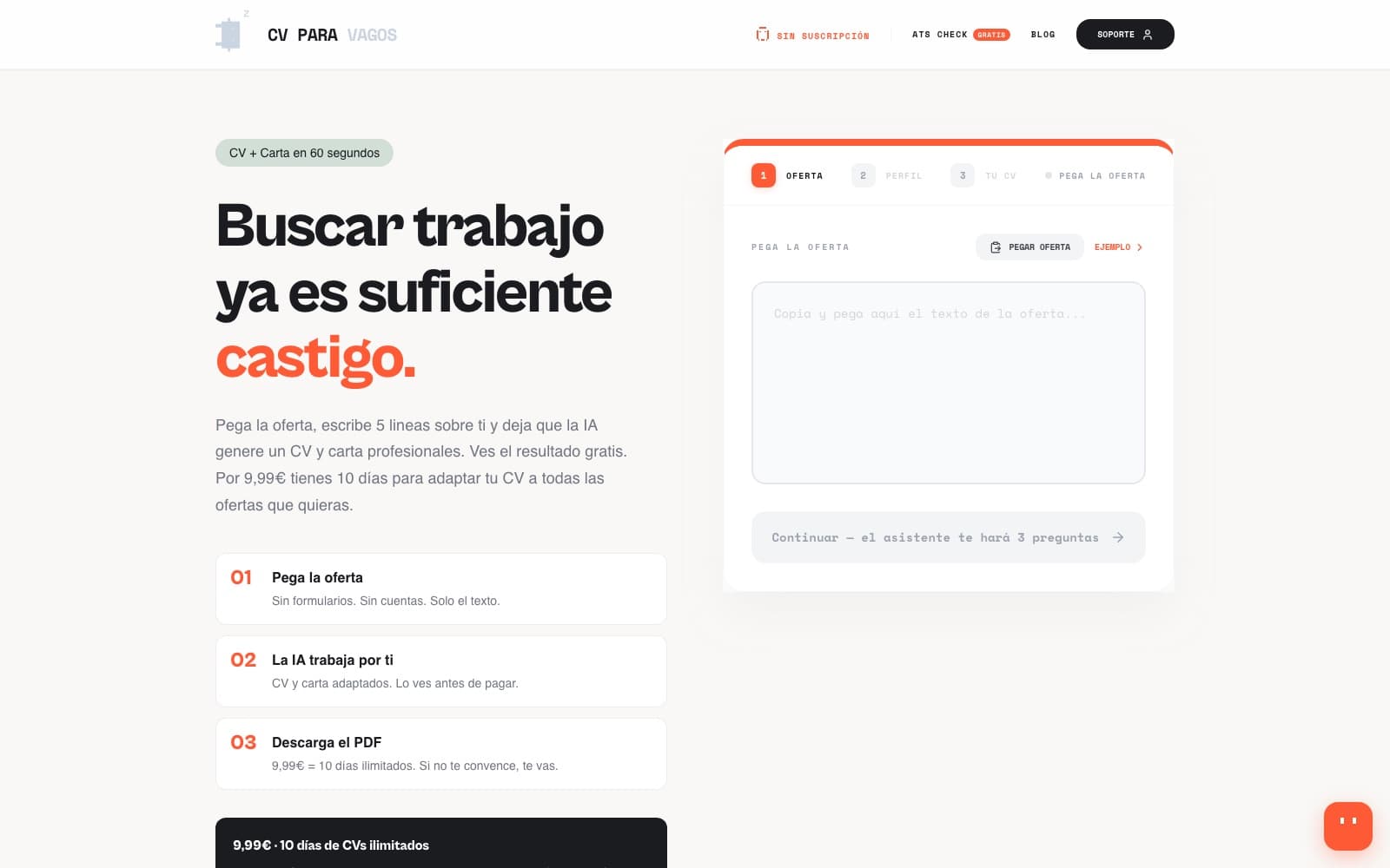 CV Para Vagos — B2C SaaS · AI
